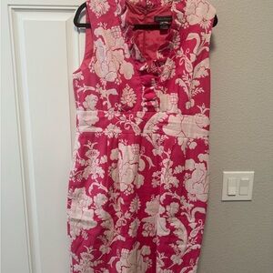 Jessica Howard Fuchsia and White Floral Midi Dress